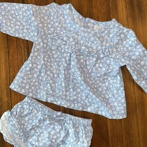 Floral matching top and bloomers.